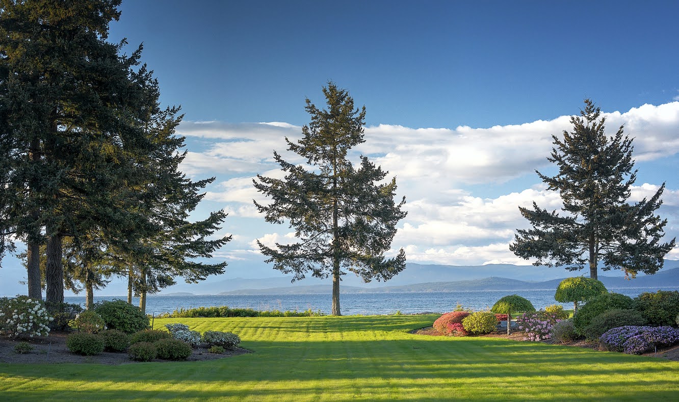 A sunny morning in the Spring on Vancouver Island, near Qualicum Beach. British Columbia.